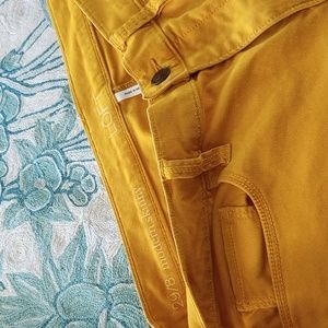 Ann Taylor LOFT mustard colored modern skinny jeans in size 29/8
